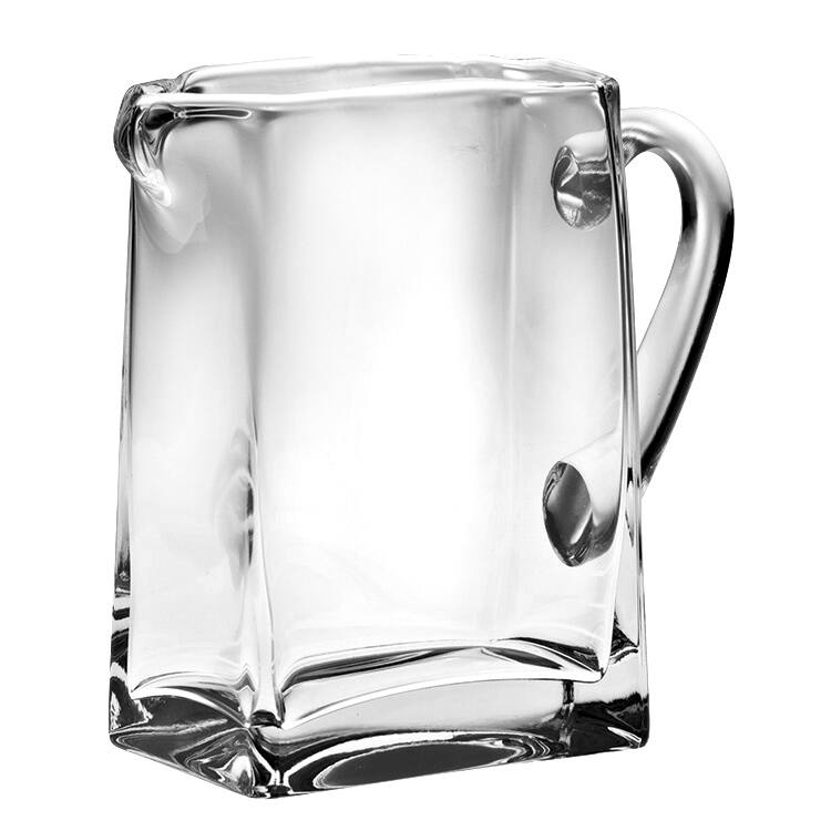 Majestic Gifts Clear European Glass Rectangular Pitcher with Handle