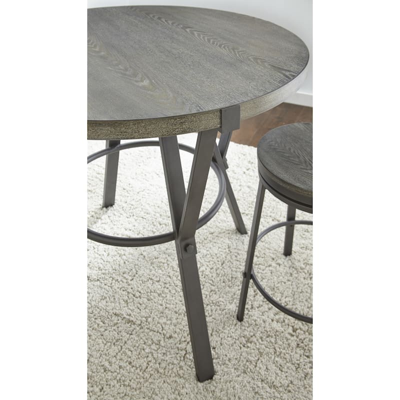 Steve Silver Iron and Veneer 5-piece Round Dining Set