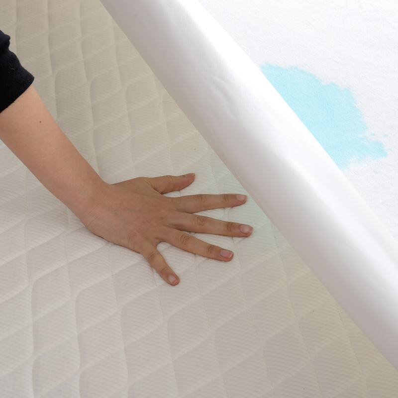 Cheer Collection Velvet Plush Waterproof Mattress Protector - White
