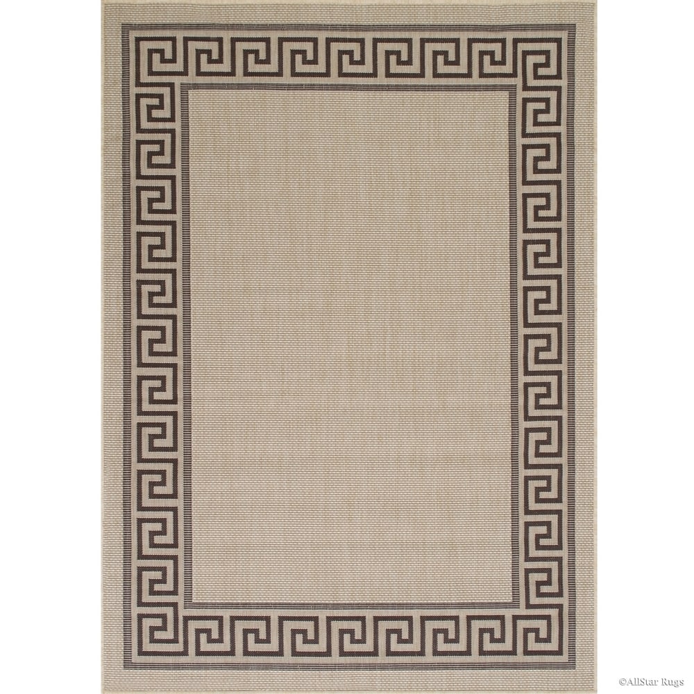 GAD Greek Key High Quality Indoor Outdoor Area Rug Black (As Is Item) - Bed  Bath & Beyond - 31827644