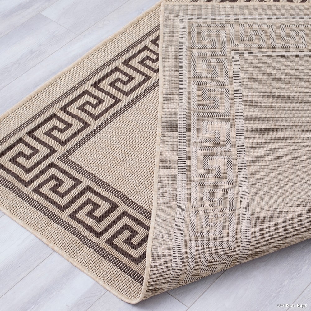 GAD Greek Key High Quality Indoor Outdoor Area Rug Black (As Is Item) - Bed  Bath & Beyond - 31827644