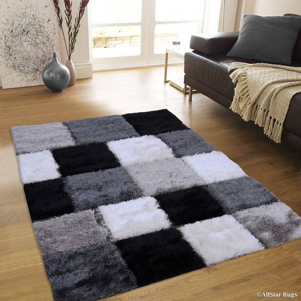 Allstar Geometric Cube Thick High Pile Rug