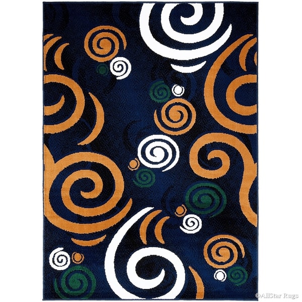 Well Woven Bright Trendy Twist Mediterranean Tile Scrolls Navy Blue Modern  Area Rug - 3'3 x 4'7 - On Sale - Bed Bath & Beyond - 10605110