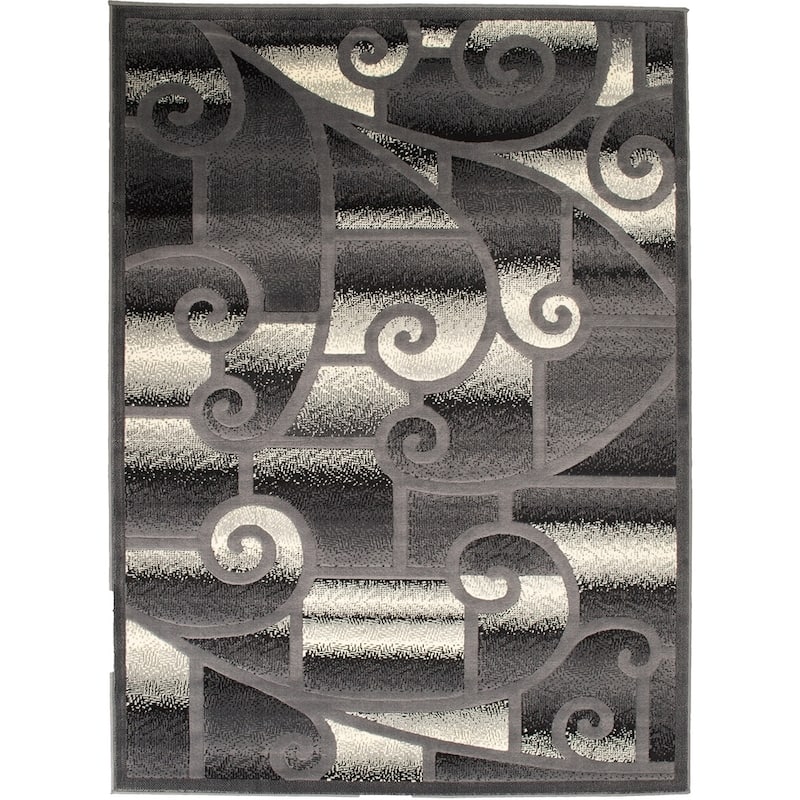 Allstar Modern and Chic Traditional Aubusson Rug - 7' 9"x10' 2" - Gray