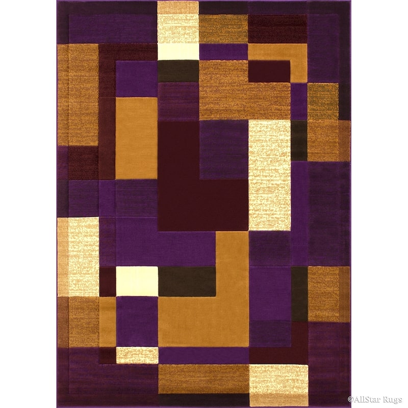 Allstar Chic Geometric Shape Design Rug - Violet - 10' 2" x 7' 9"