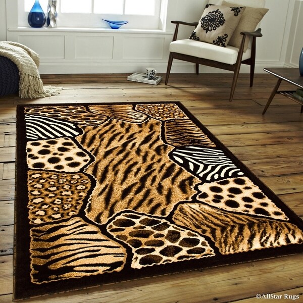 Allstar Black High Density Exotic Animal Skin Design Rug 7 10 X Allstar Black High Density Exotic Animal Skin Design Rug 7 X27 10