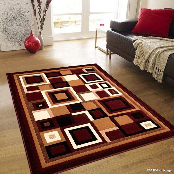 Allstar Abstract Shape Design Modern Rug On