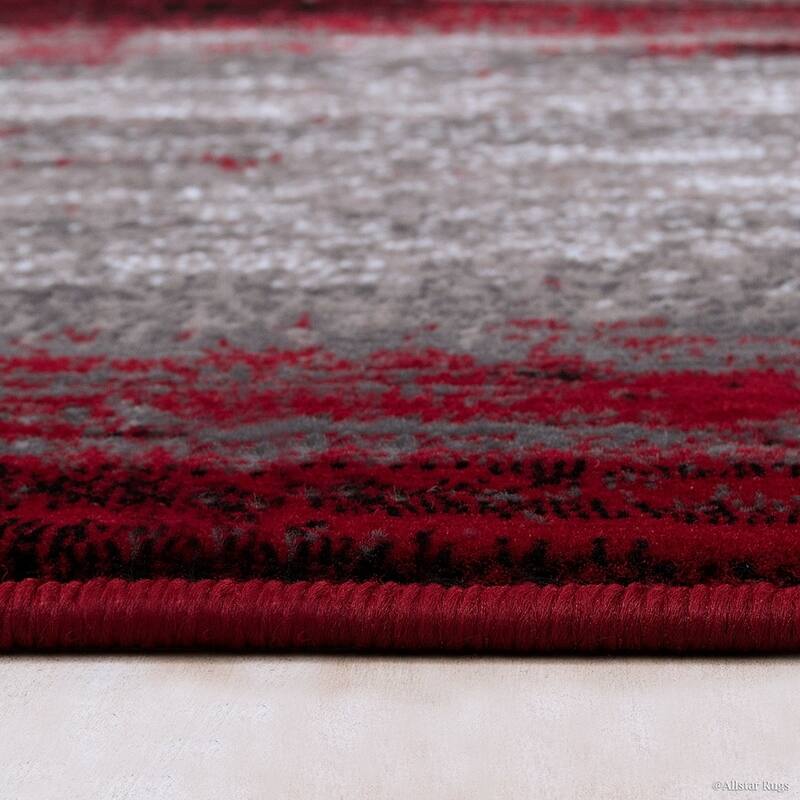 Allstar Exclusive Modern Brush Streak Pattern Area Rug