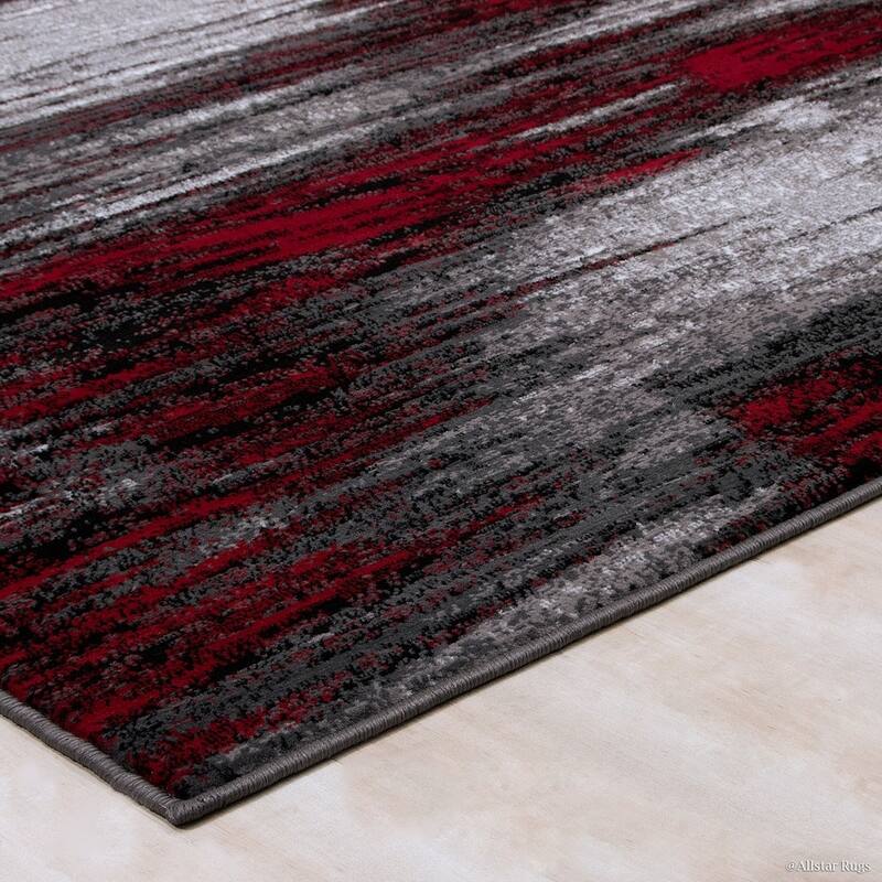 Allstar Exclusive Modern Brush Streak Pattern Area Rug