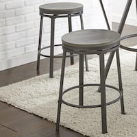 Perry Industrial Style Counter Height Swivel Stool (Set of 2)  by Greyson Living