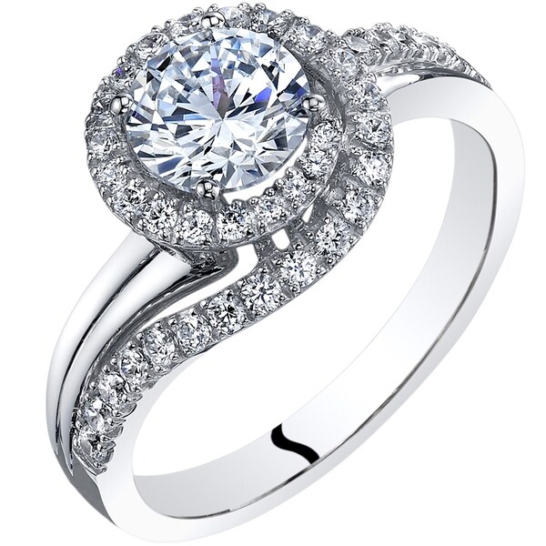 high quality cubic zirconia engagement rings white gold