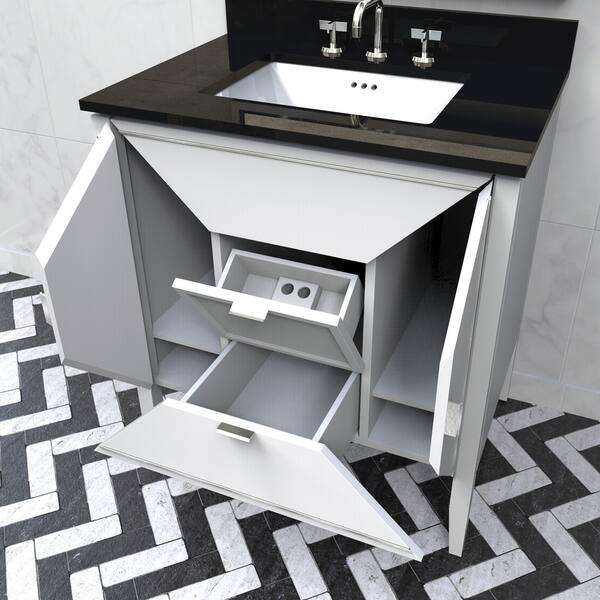 Ronbow 30 Amora Bathroom Vanity Cabinet Base In White Ronbow 30 Amora Bathroom Vanity
