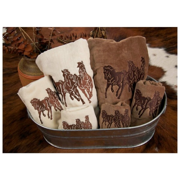 brown and cream towels