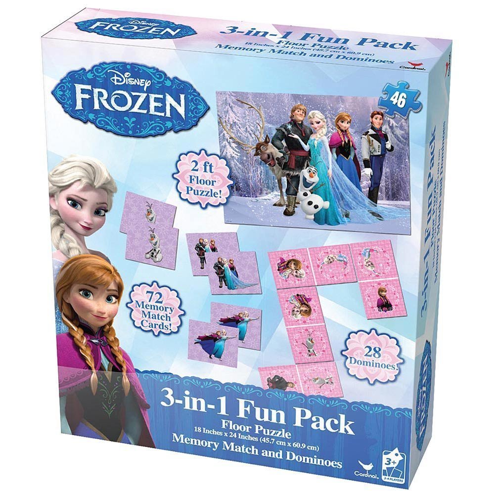 Shop Disney S Frozen 3 In 1 Puzzle Dominoes Floor Memory Match