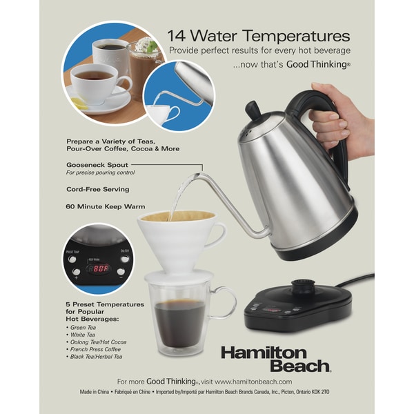 hamilton beach electric gooseneck kettle