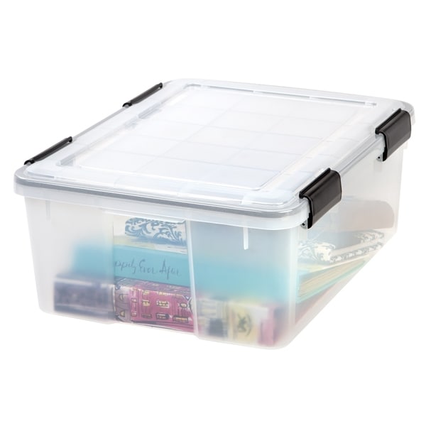 IRIS 30 qt. Weathertight Plastic Storage Bin (Pack of 6) - 30 qt.