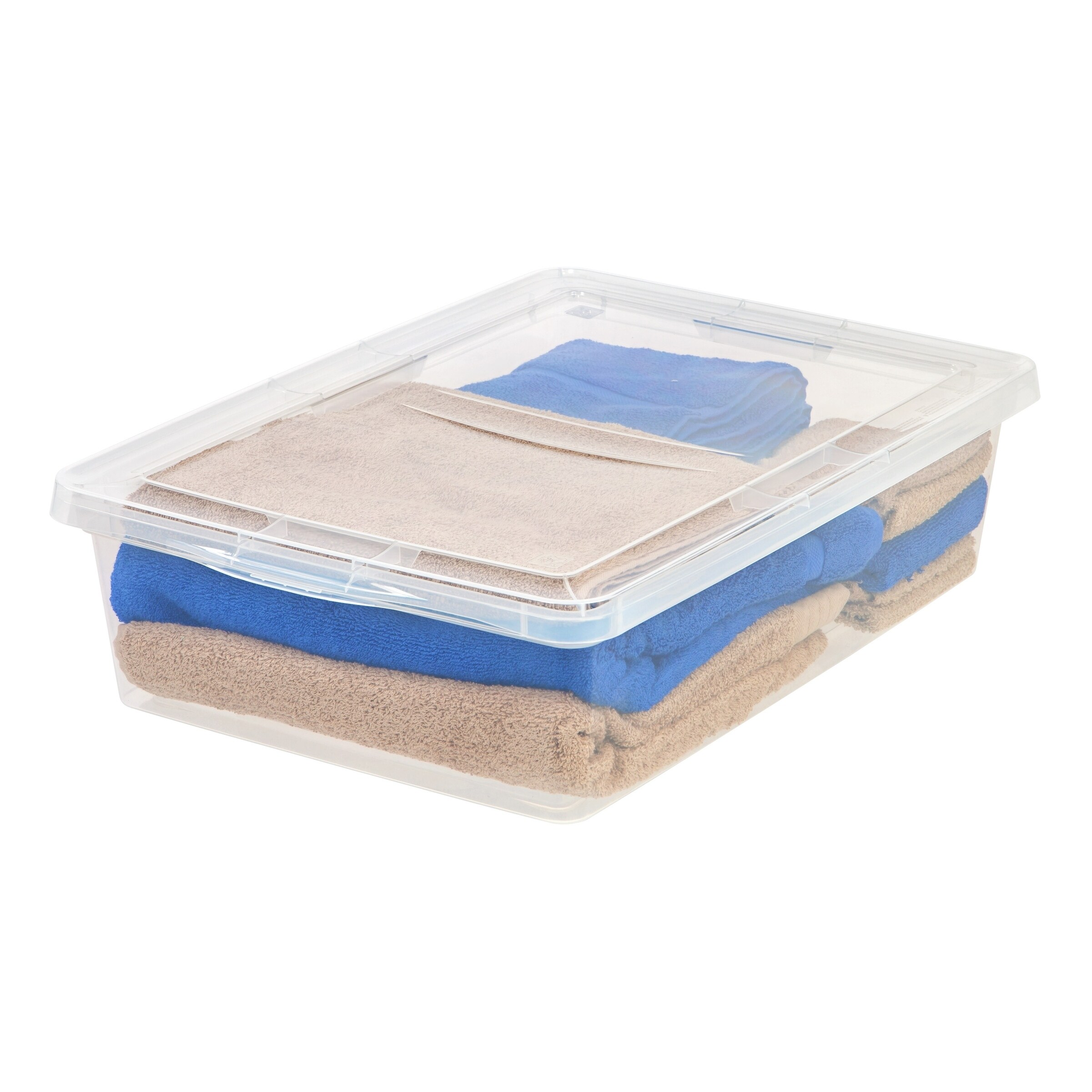 IRIS 28 qt. Clear Plastic Storage Bin (Pack of 10) - Bed Bath & Beyond -  17097309