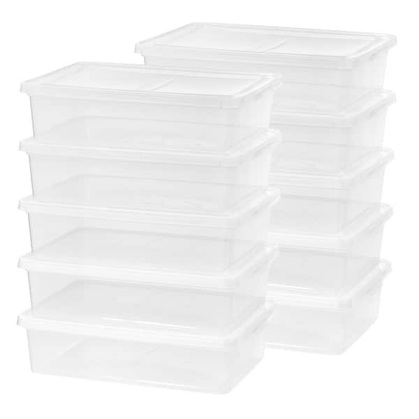 Iris 6 Quart Clear Storage Box 12 Pack