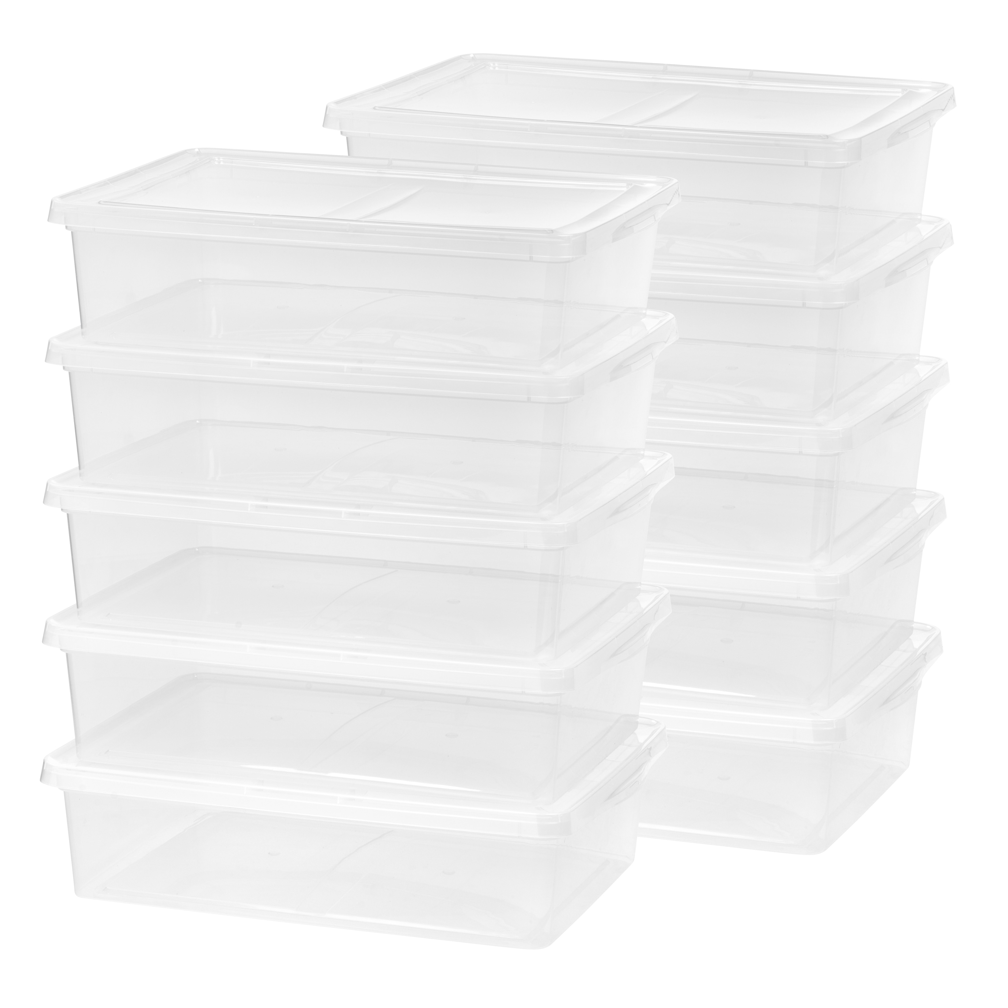 IRIS 28 qt. Clear Plastic Storage Bin (Pack of 10) - Bed Bath & Beyond -  17097309