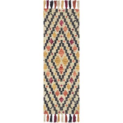 Alexander Home Lena Fiesta Diamond Hand-hooked 100% Wool Rug