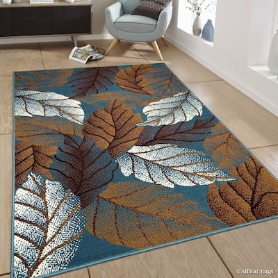 Allstar Modern Abstract Leaves Design Rug