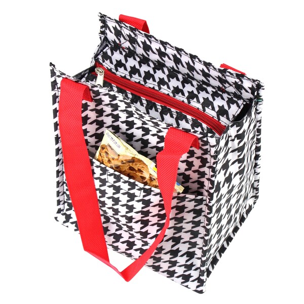 houndstooth lunch bag