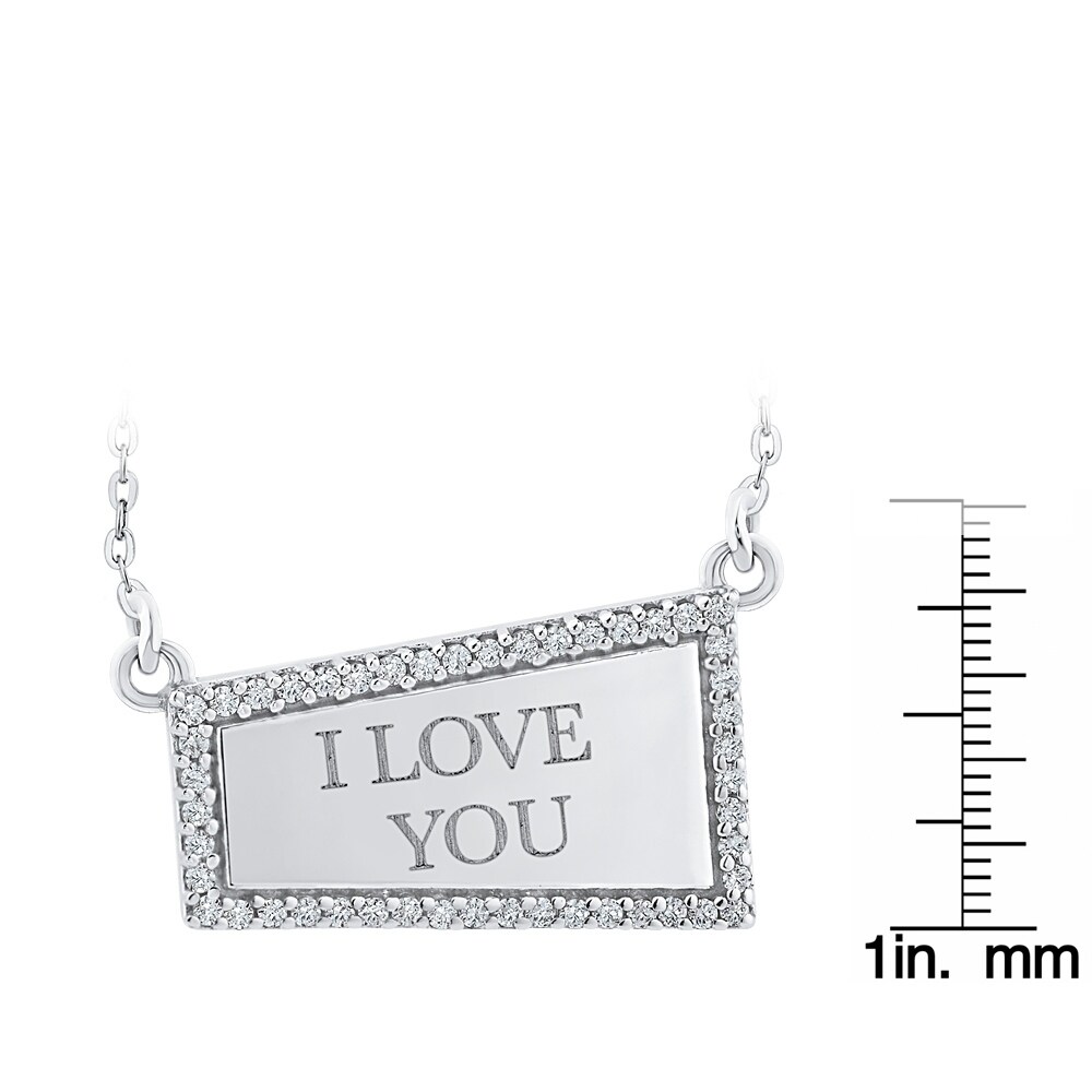 i love you personalized diamond pendant