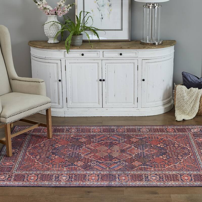 Momeni Afshar Polyester Traditional Medallion Area Rug