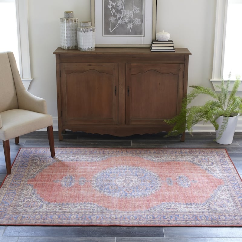 Momeni Afshar Polyester Traditional Medallion Area Rug