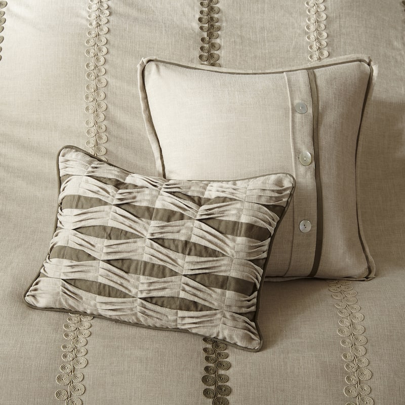 Madison Park Signature Chateau Linen Jacquard Comforter Set