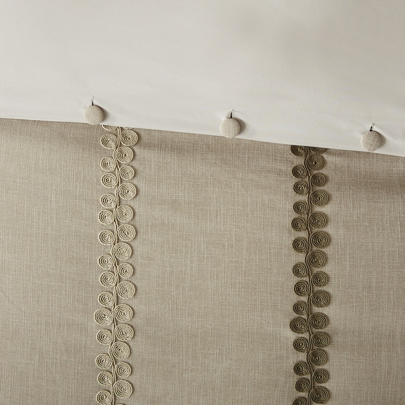Madison Park Signature Chateau Linen Jacquard Comforter Set
