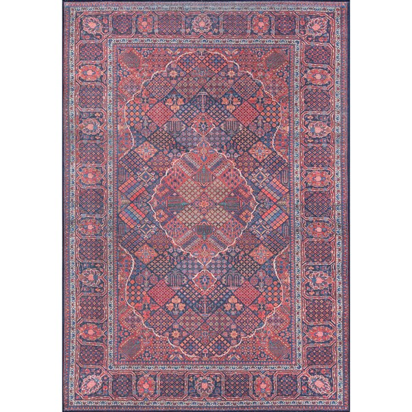 Momeni Afshar Machine Made Polyester Navy Area Rug - 5' x 7'6"
