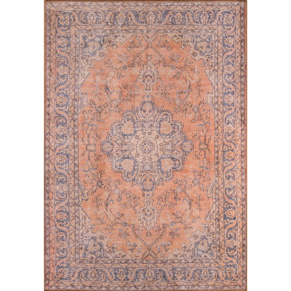 Momeni Afshar Machine Made Polyester Copper Area Rug
