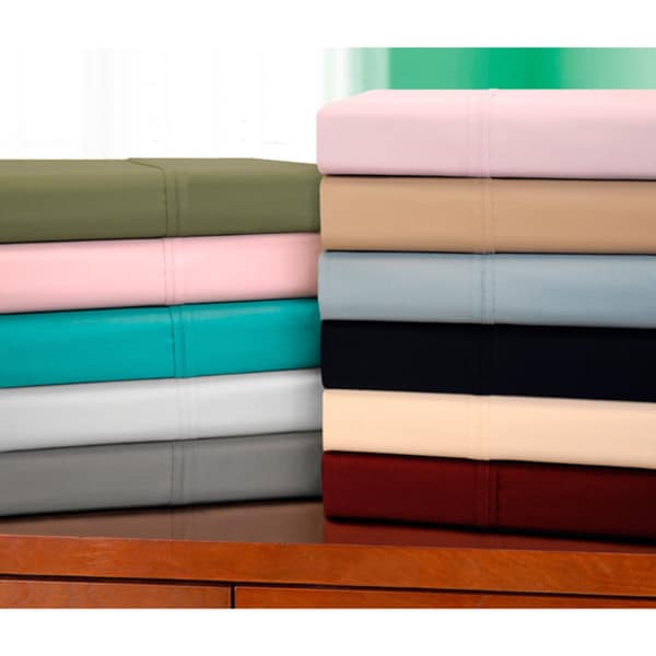 Superior 400 Thread Count Deep Pocket Combed Cotton Sateen Queen Size Sheet Set (As Is Item