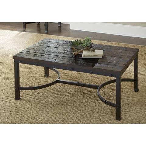 Austin Industrial Style 48-Inch Rectangle Coffee Table by Greyson Living
