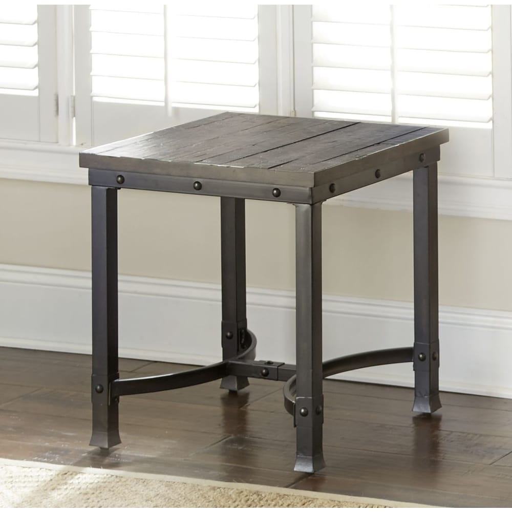 Austin Industrialstyle Wood End Table by Greyson Living Honey