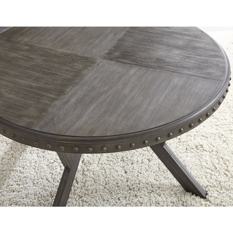 Steve Silver Avilla Grey Wood and Metal Industrial Coffee Table