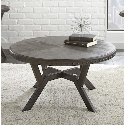 Avilla Grey Wood and Metal Industrial Coffee Table by Greyson Living