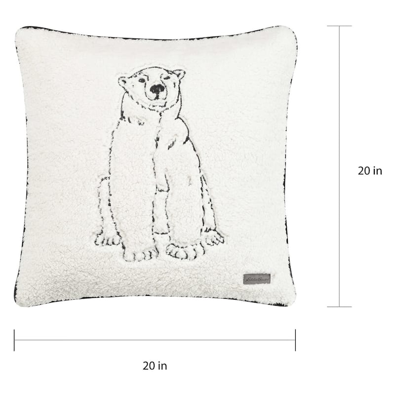 Eddie Bauer Cozy Polar Bear Throw Pillow