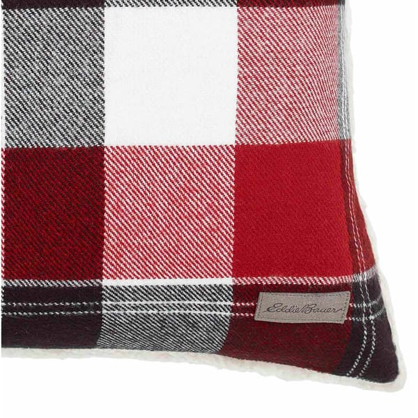 Shop Eddie Bauer Lodge Red Throw Pillow On Sale Free Shipping