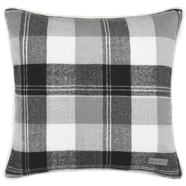 slide 2 of 10, Eddie Bauer Lodge Grey Plaid Throw Pillow