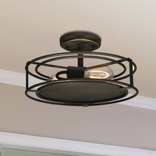Springdale Peter 14.5" LED Vintage Semi Flush Mount