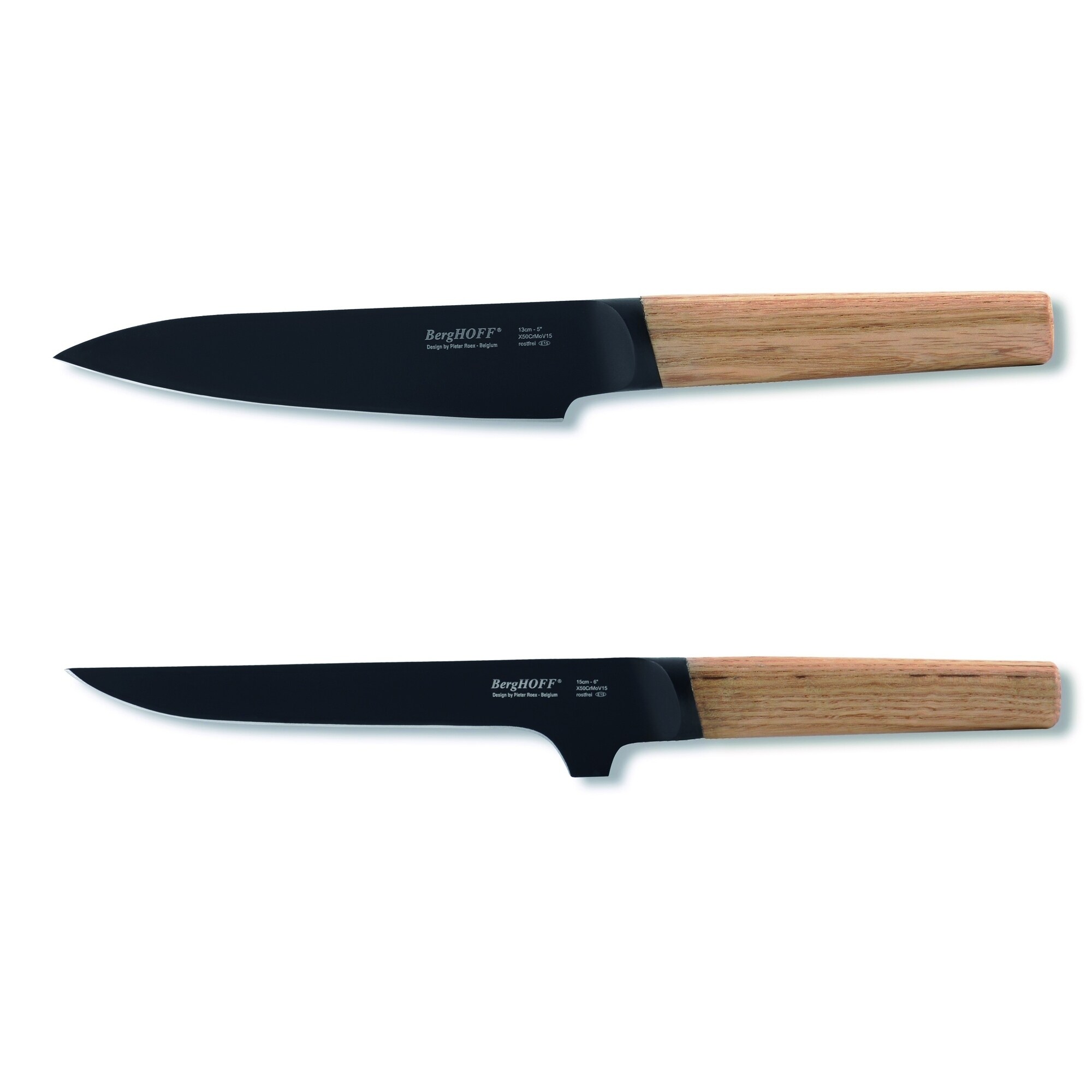 BergHOFF Ron 4 Pieces Knife Set With Ash Wood Natural Handle
