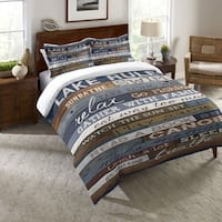 Laural Home Beach Words Comforter Laural Home Beach Words Comforter