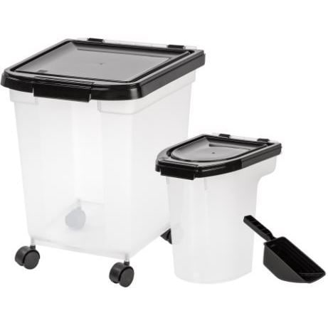 Iris 3- Piece Airtight Pet Food Storage Container Combo Chrome