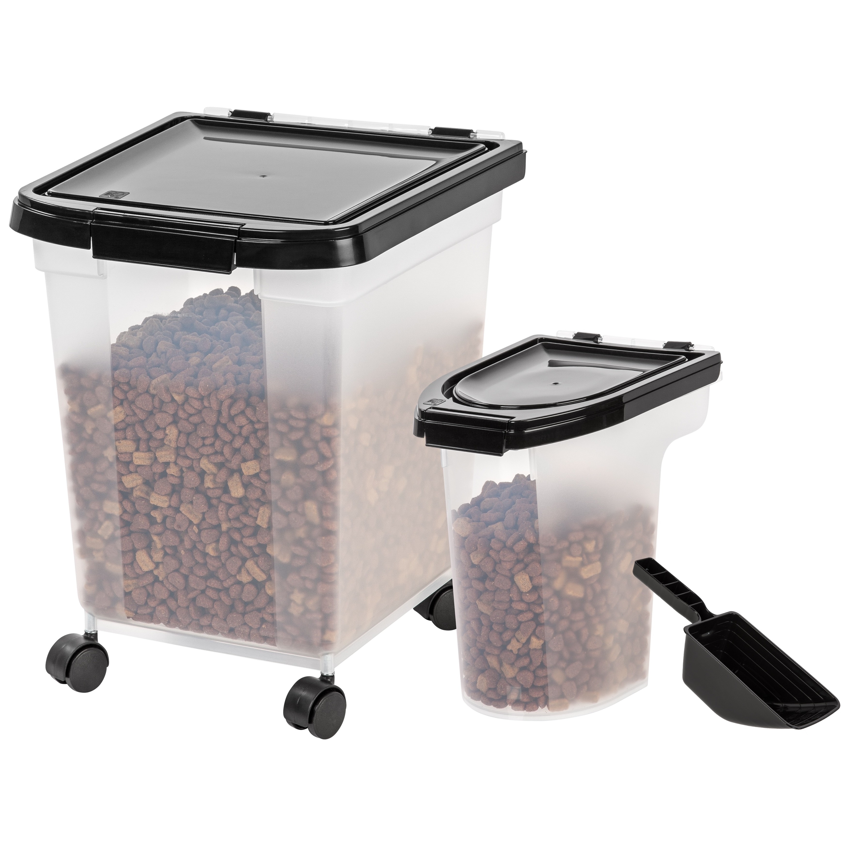 Iris 3- Piece Airtight Pet Food Storage Container Combo Chrome