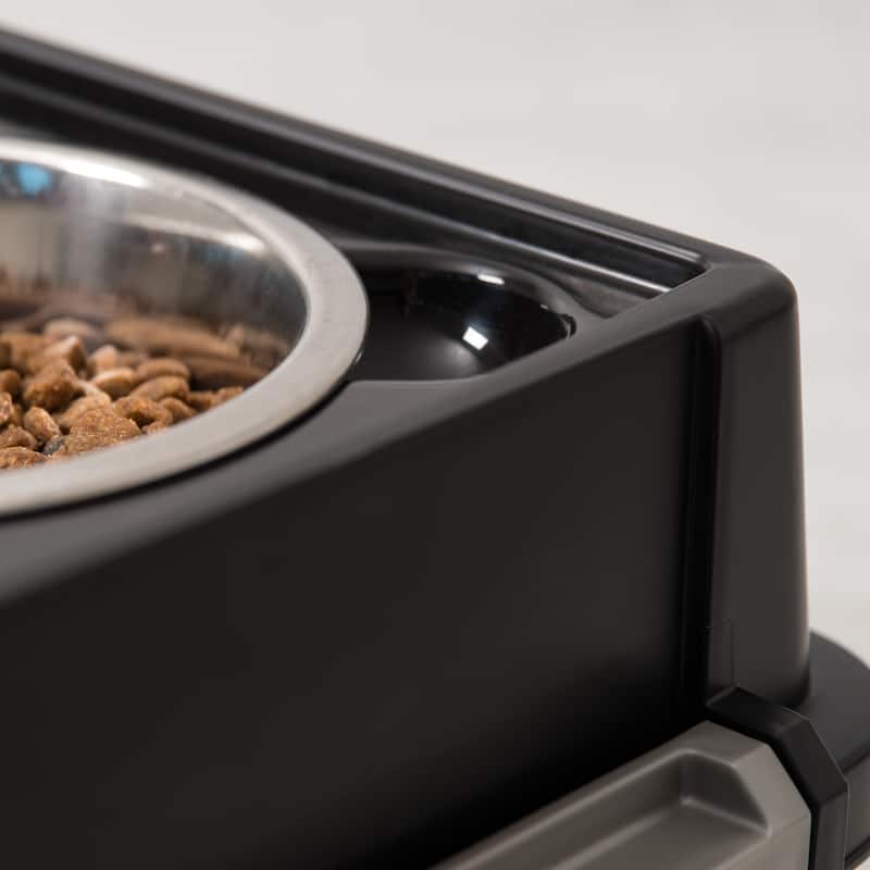 IRIS Medium Elevated Pet Feeder with Airtight Storage
