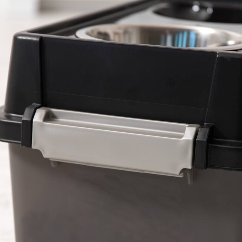 IRIS Medium Elevated Pet Feeder with Airtight Storage