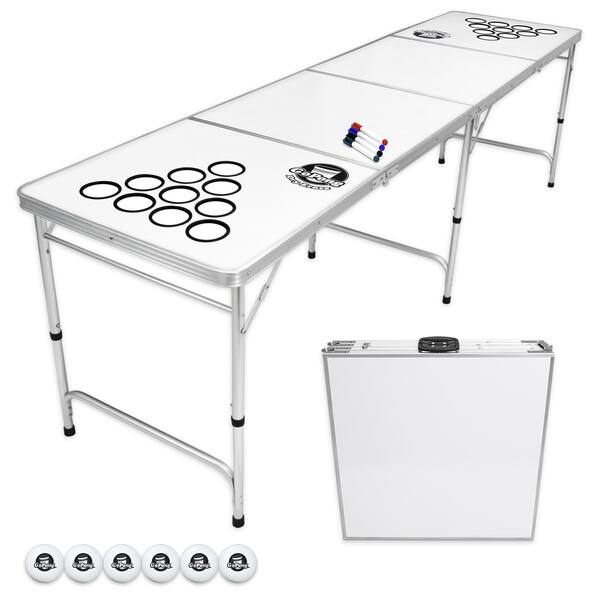 GoPong 8-foot Folding Beer Pong Table With Customizable Dry Erase
