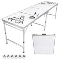 GoPong 8-foot Folding Beer Pong Table With Customizable Dry Erase Surface